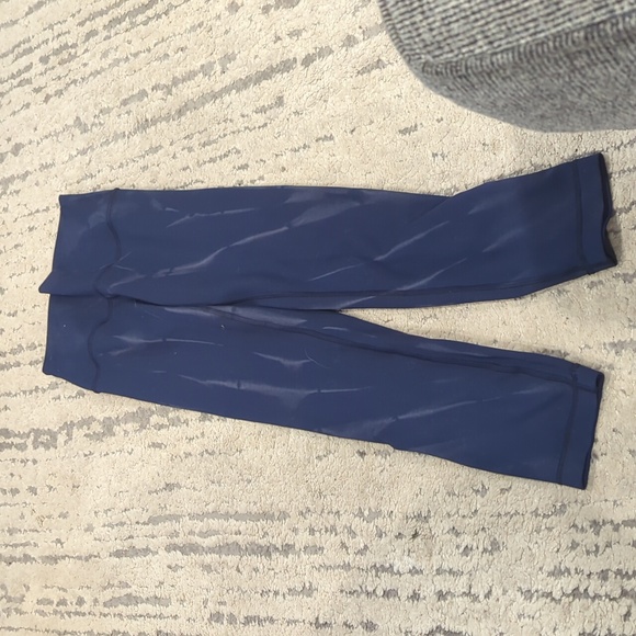 Lululemon Wunder Train High-Rise Crop 23"Sun Bleached Wash True Navy - Picture 8 of 8